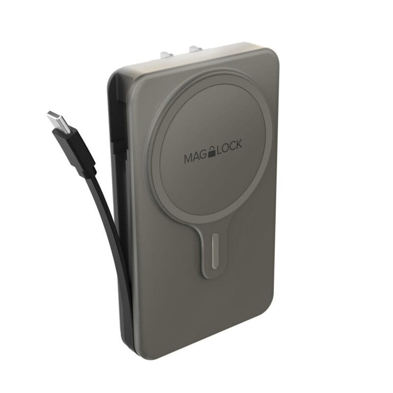 Custom myCharge Maglock Hub+ All-In-One Wireless Charger W/ Built-In Usb-C Cable