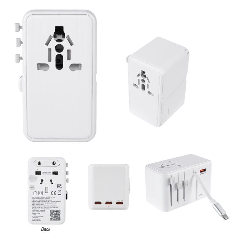 Custom 35w International Travel Adapter & Charging Cable - 1