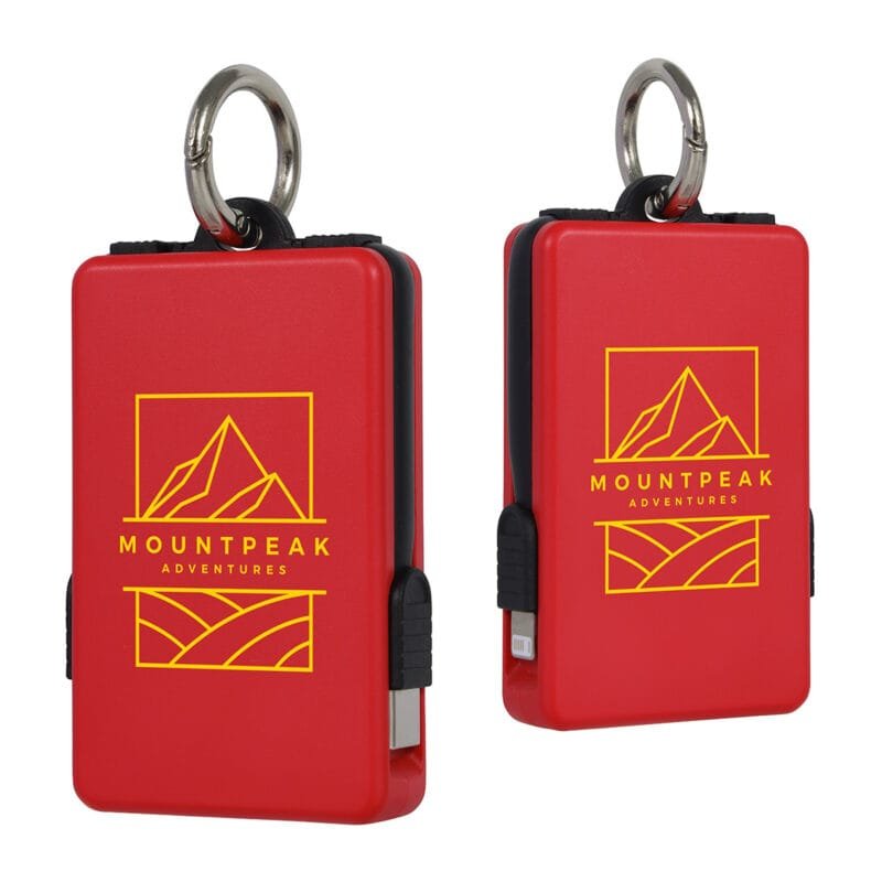 Custom Esprit 2000mAh UL Listed Power Bank with Built-In Cables - 6