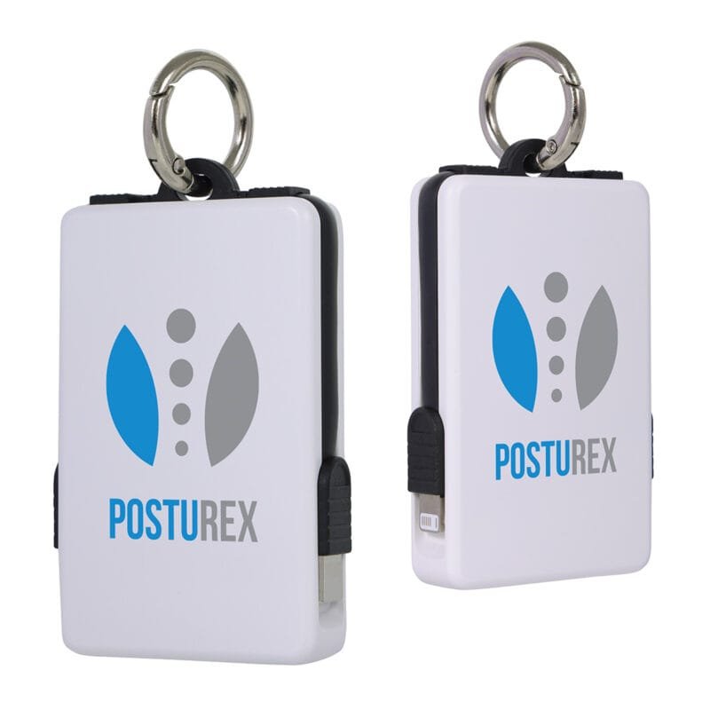 Custom Esprit 2000mAh UL Listed Power Bank with Built-In Cables - 8