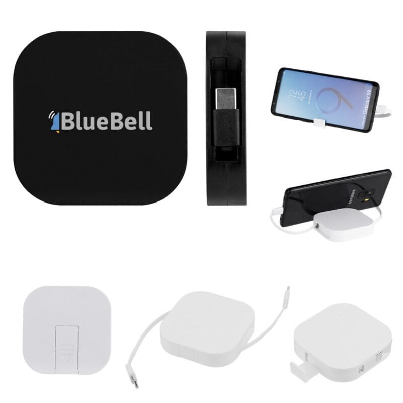 Custom 60W RABS Retractable Quick Charging Cable & Phone Stand