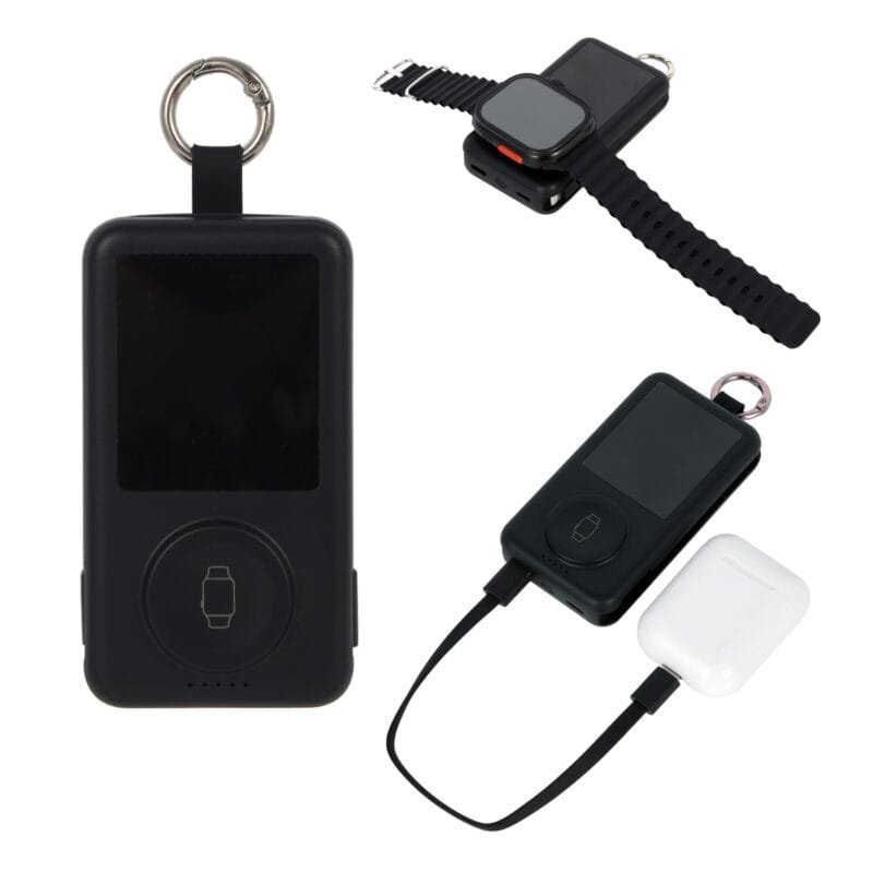 Custom Charter 6200mAh Light Up Power Bank with Watch Charger & Keyring - 1