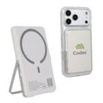 Custom Slimline 5000mAh 20W PD Aluminum Power Bank with 15W Magnetic Wireless Char