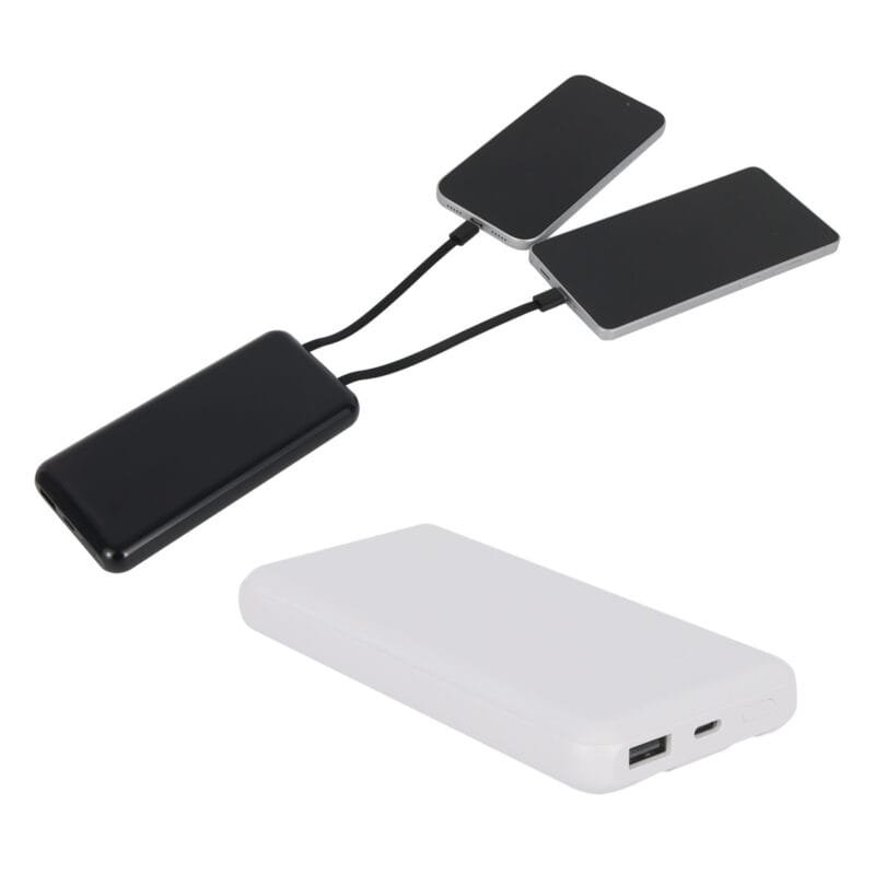 Custom Squire 10000mAh UL Listed Power Bank with Built-In Charging Cables - 1