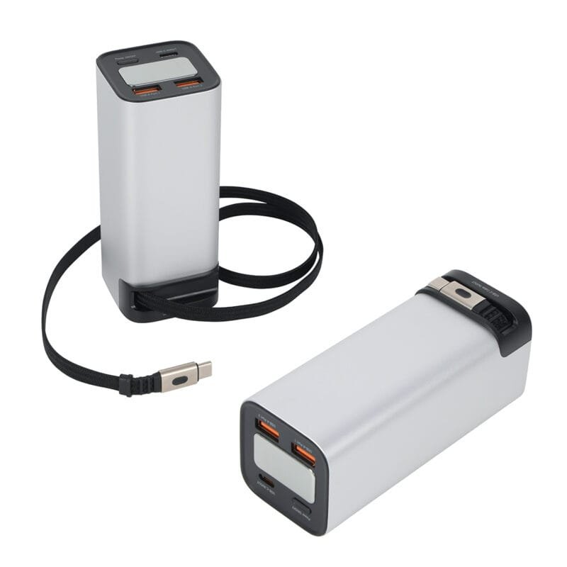 Custom Ultimate 20000mAh 100W PD Power Bank with Retractable Charging Cable - 1