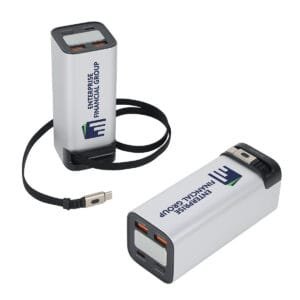 Custom Ultimate 20000mAh 100W PD Power Bank with Retractable Charging Cable