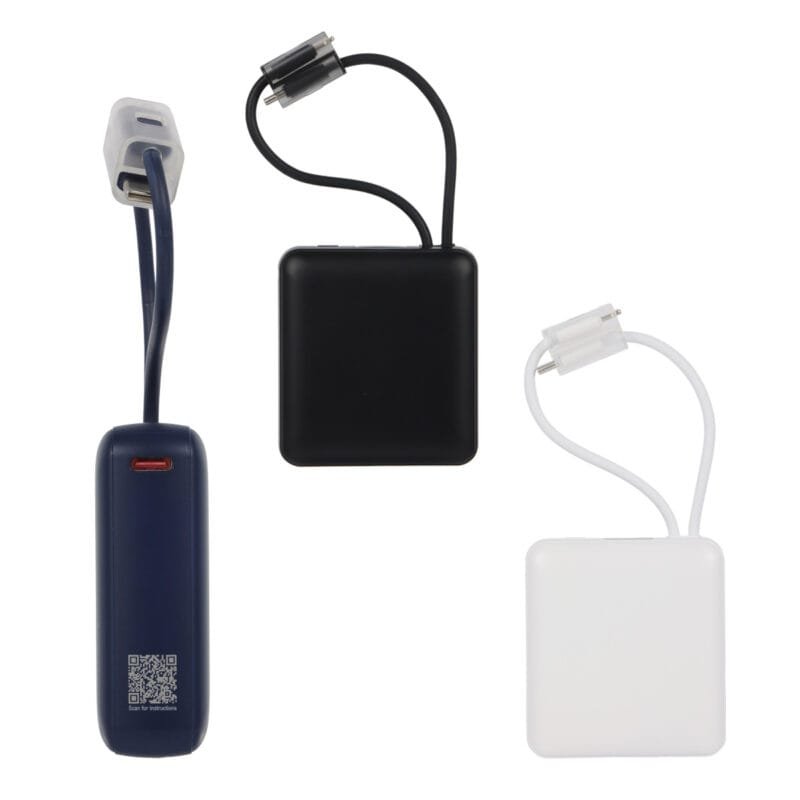 Custom Vanguard 10000mAh 20W PD Power Bank with Charging Cable Lanyard - 1