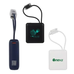 Custom Vanguard 10000mAh 20W PD Power Bank with Charging Cable Lanyard