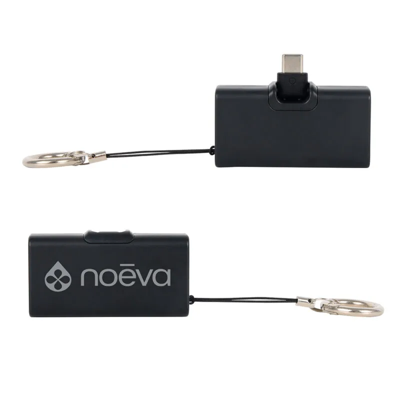 Custom Bijou 1200mAh UL Listed Power Bank with USB-C Tip & Keyring - 2