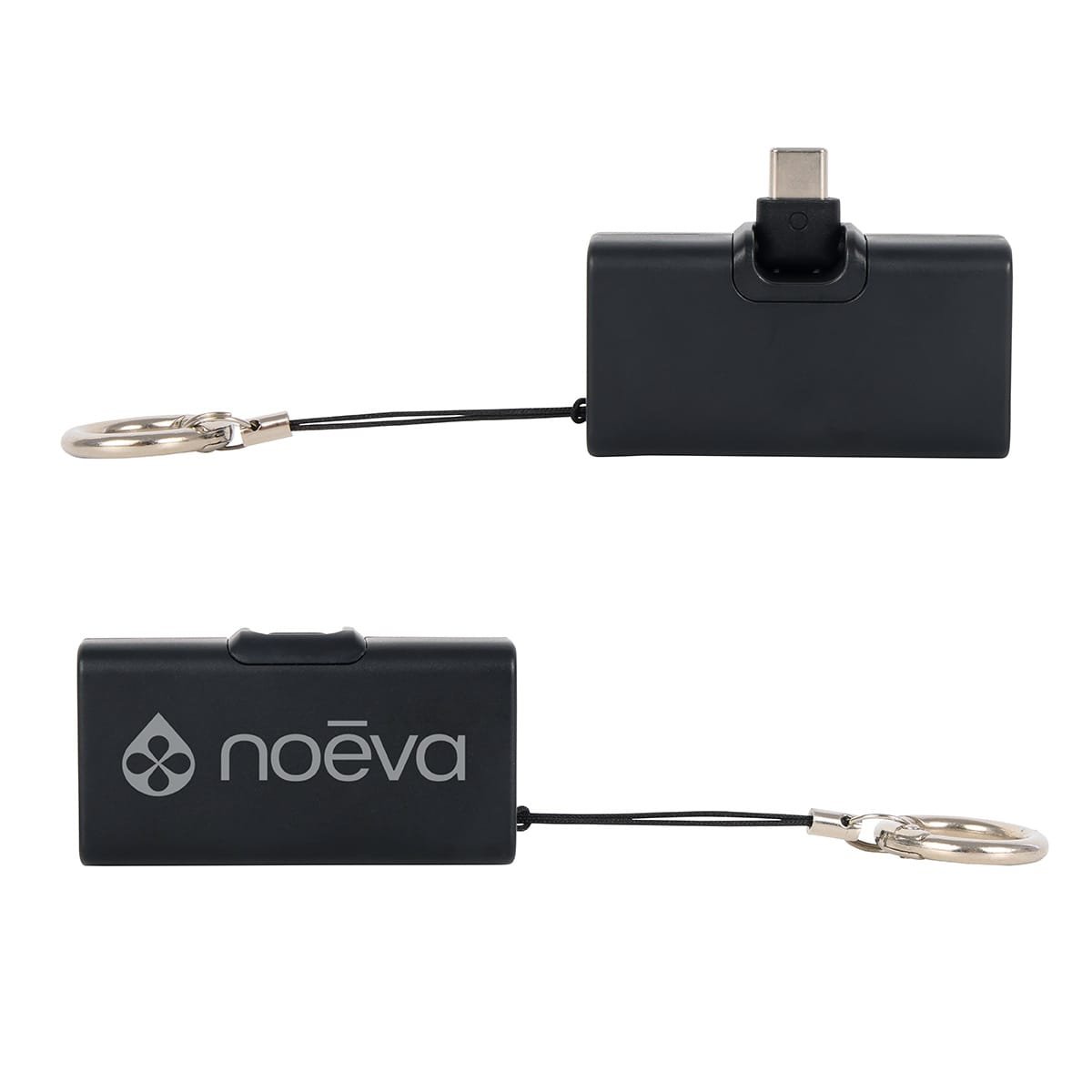 Custom Bijou 1200mAh UL Listed Power Bank with USB-C Tip & Keyring - 2