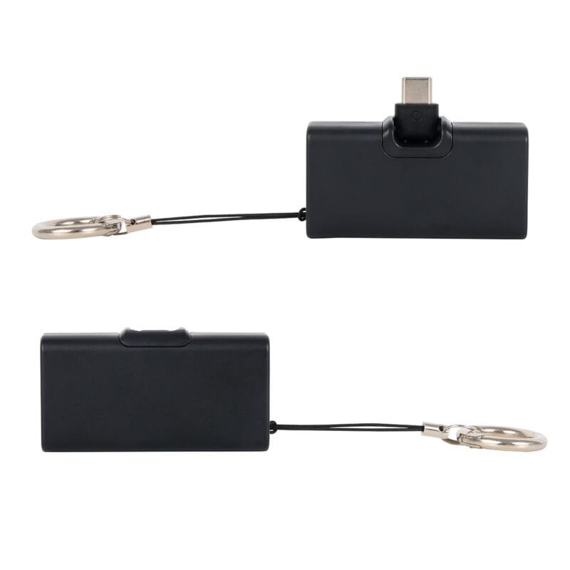 Custom Bijou 1200mAh UL Listed Power Bank with USB-C Tip & Keyring - 3