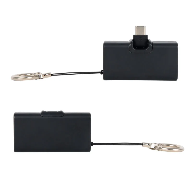 Custom Bijou 1200mAh UL Listed Power Bank with USB-C Tip & Keyring - 3