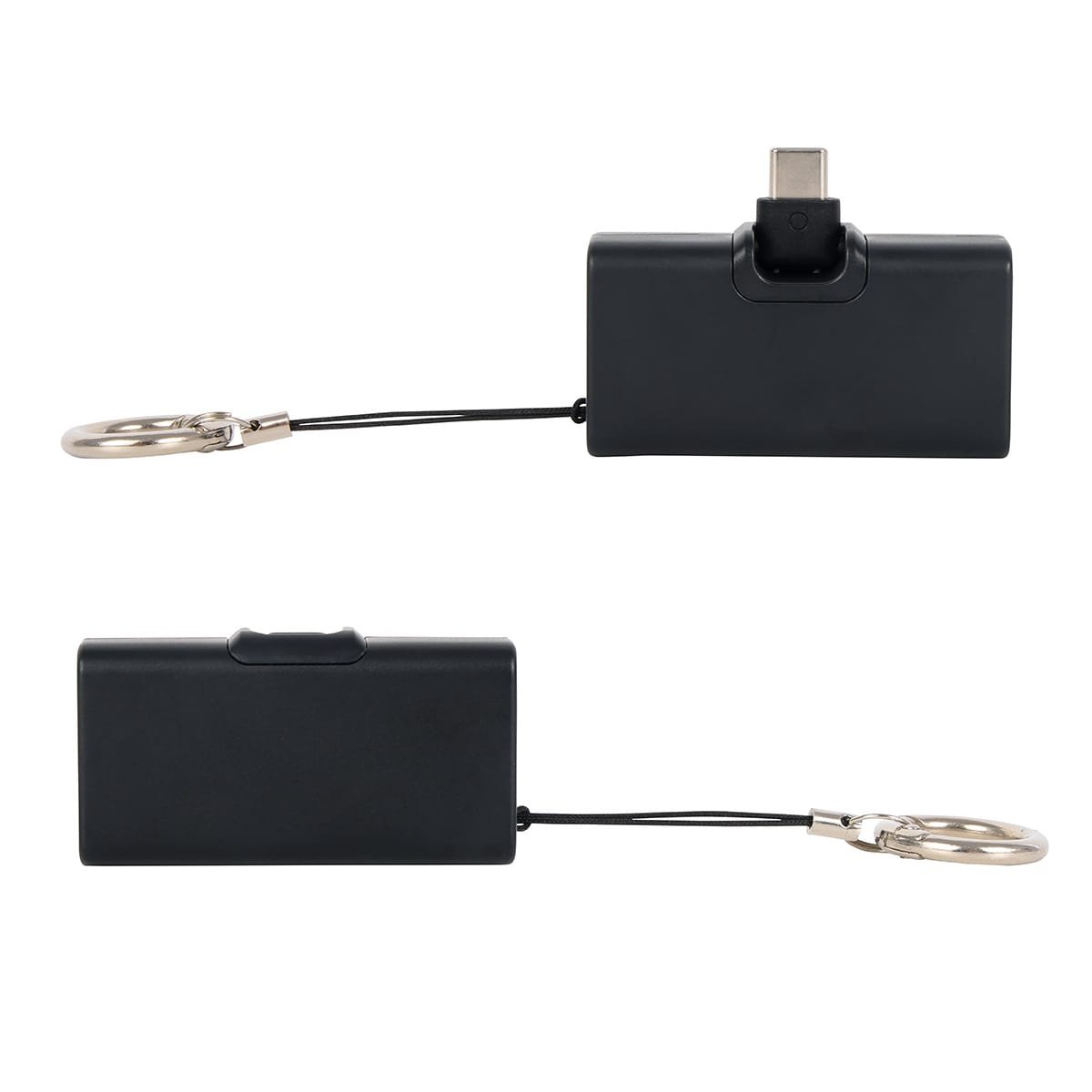 Custom Bijou 1200mAh UL Listed Power Bank with USB-C Tip & Keyring - 3