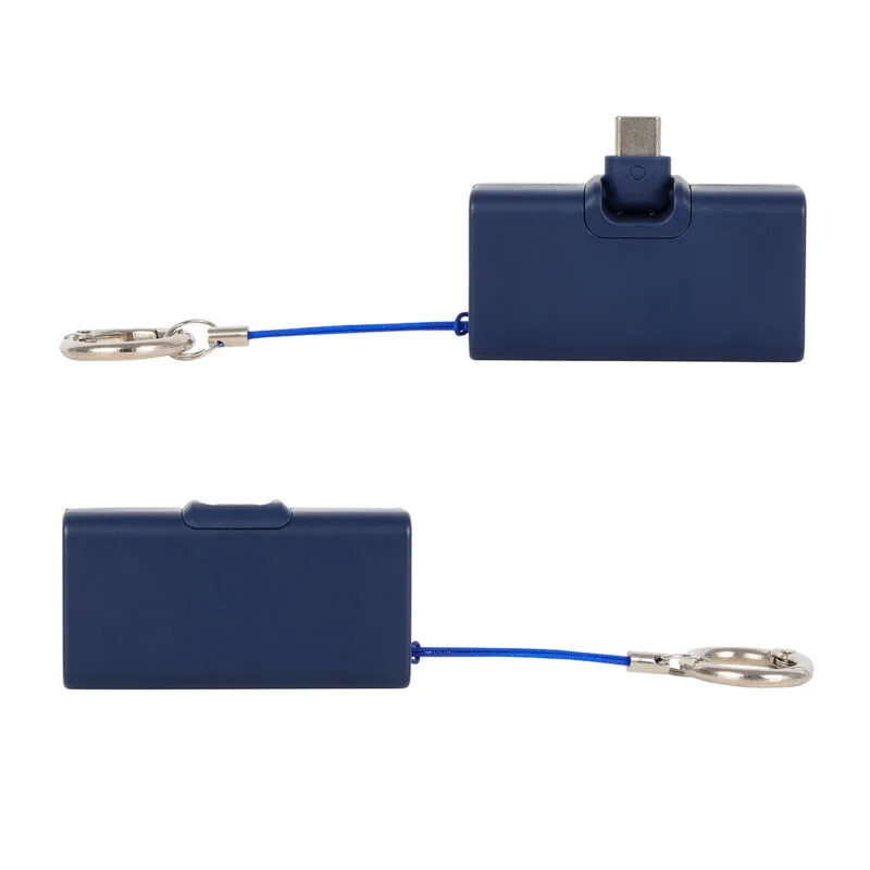 Custom Bijou 1200mAh UL Listed Power Bank with USB-C Tip & Keyring - 5