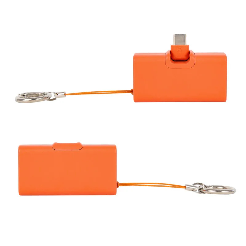 Custom Bijou 1200mAh UL Listed Power Bank with USB-C Tip & Keyring - 7
