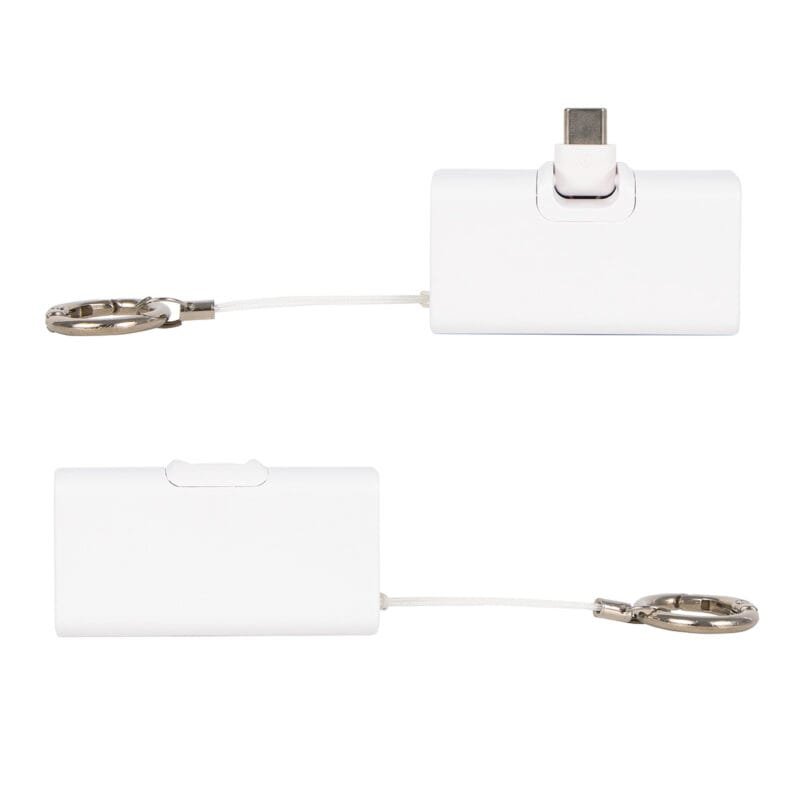 Custom Bijou 1200mAh UL Listed Power Bank with USB-C Tip & Keyring - 9