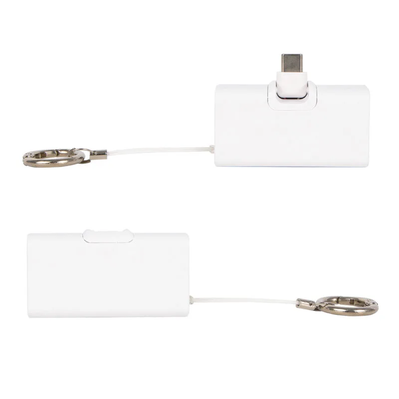 Custom Bijou 1200mAh UL Listed Power Bank with USB-C Tip & Keyring - 9