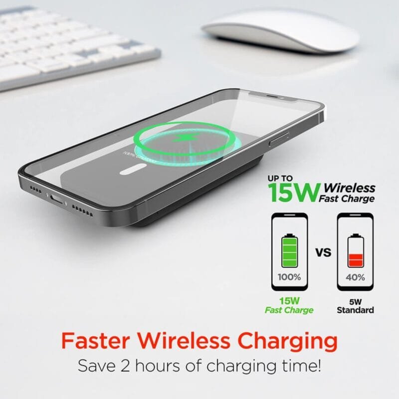 Custom HyperGear 5000mAh Magnetic Wireless Power Bank for iPhone 12+ Series - 8