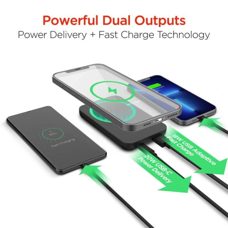 Custom HyperGear 5000mAh Magnetic Wireless Power Bank for iPhone 12+ Series - 9