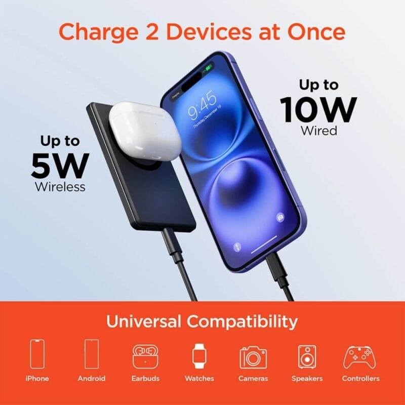 Custom HyperGear Power Pack Mag Ultra-Slim Magnetic Wireless Fast Charge Power Bank - 8