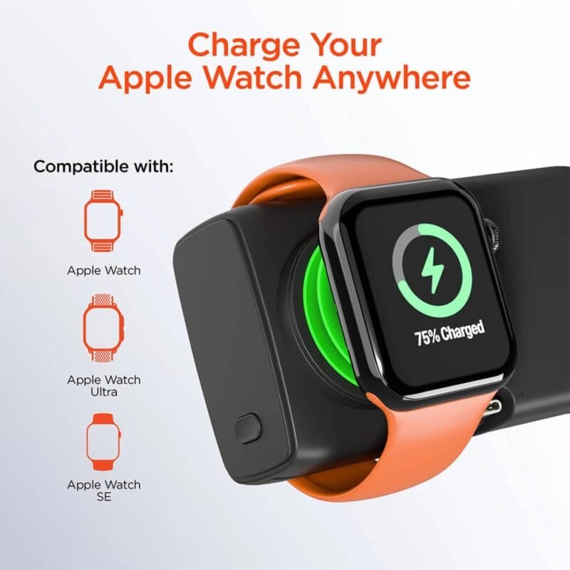Custom HyperGear Power Pack Nano Ultra-Mini Power Bank with Built-In Apple Watch Charger - 6