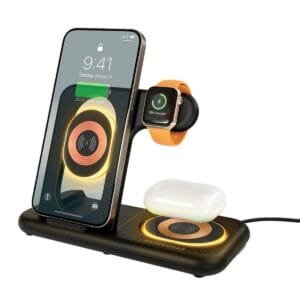 Custom HyperGear PowerFold X-Ray 4-in-1 Foldable Wireless Charging Stand with 15W Wireless Fast Charge