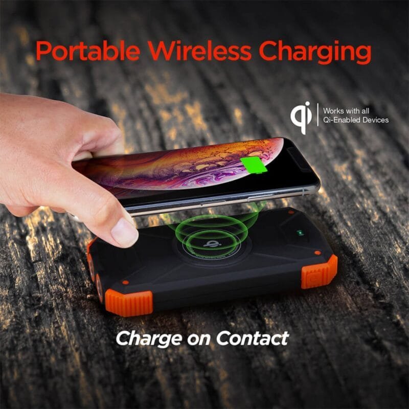 Custom HyperGear Solar 10000mAh Wireless Power Bank - 8