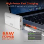 Custom HyperGear SpeedBoost 65W Dual USB-C PD Ultra-Slim GaN Laptop Charger with PPS - 4