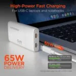 Custom HyperGear SpeedBoost 65W Dual USB-C PD Ultra-Slim GaN Laptop Charger with PPS - 4