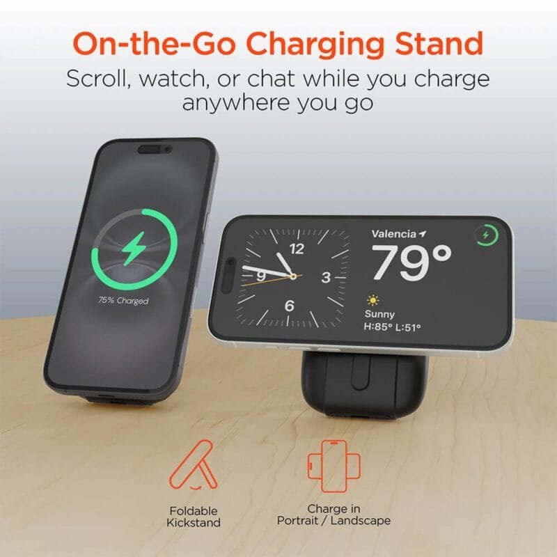 000mAh Mag Grip Go Wireless Power Bank with Built-In Cables - 2