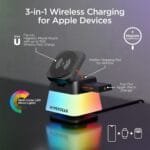 Custom Hypergear PowerFold Cube 3-in-1 Wireless Charging Stand with 15W Magnetic Wireless Fast Charge - 4