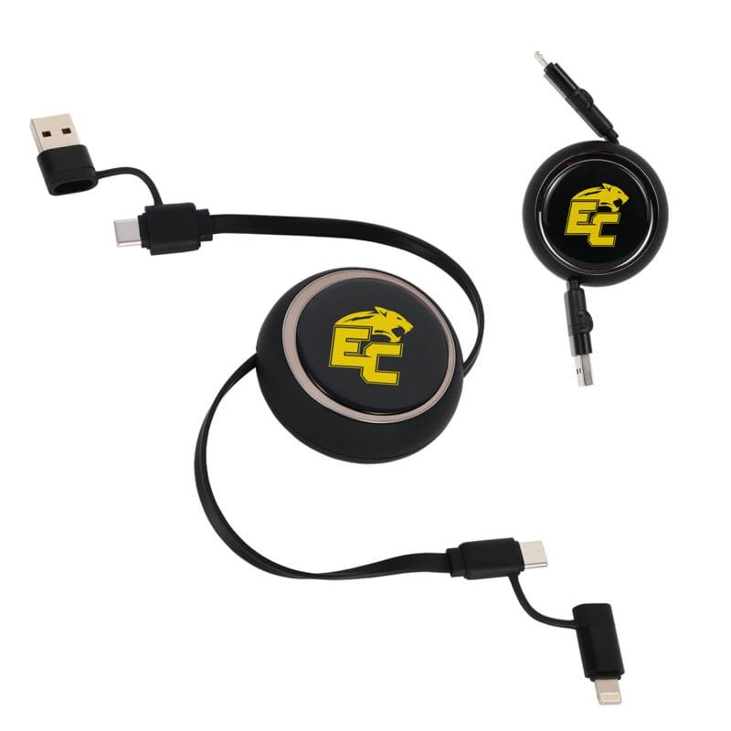 Custom Mach 4-in-1 100W PD 39" Retractable Charging Cable - 2