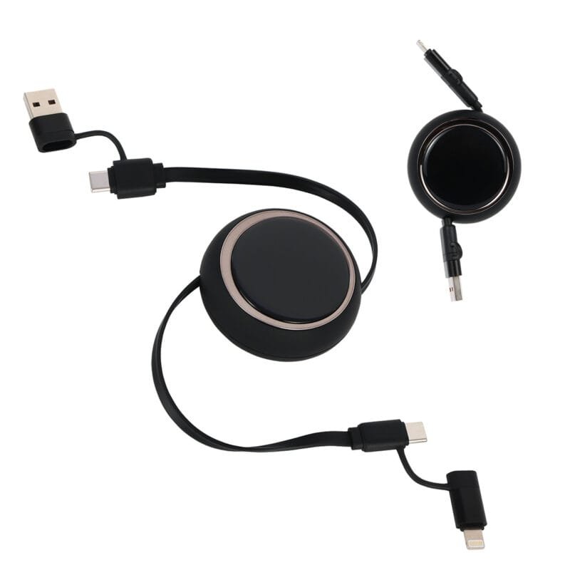 Custom Mach 4-in-1 100W PD 39" Retractable Charging Cable - 3