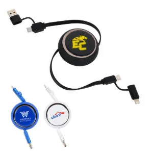 Custom Mach 4-in-1 100W PD 39" Retractable Charging Cable