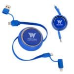 Custom Mach 4-in-1 100W PD 39" Retractable Charging Cable - 4