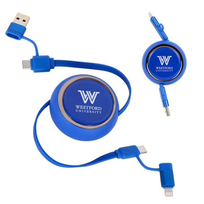 Custom Mach 4-in-1 100W PD 39" Retractable Charging Cable - 4