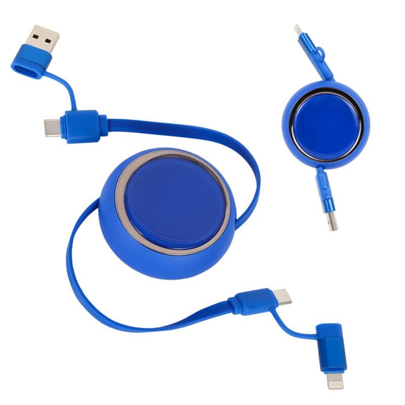 Custom Mach 4-in-1 100W PD 39" Retractable Charging Cable - 5