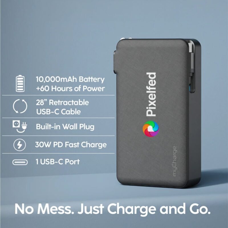 Custom MyCharge Retractacharger +10k All in One Powerbank - 2