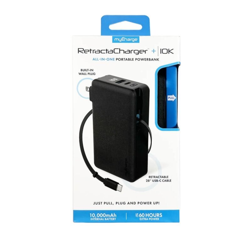 Custom MyCharge Retractacharger +10k All in One Powerbank - 7