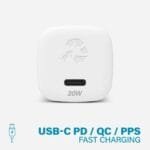 Custom Nimble Wally Subnano 20W USB-C Wall Charger - White - 3
