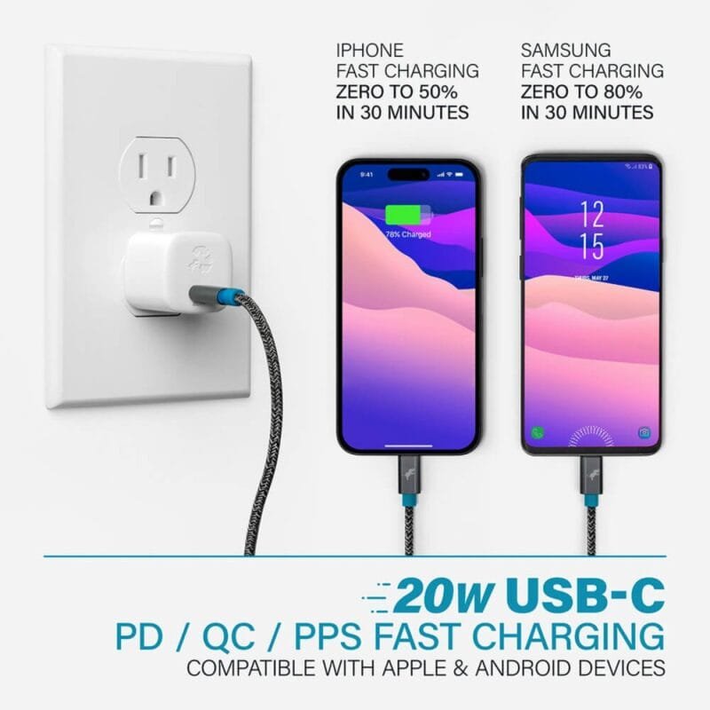 Custom Nimble Wally Subnano 20W USB-C Wall Charger - White - 7
