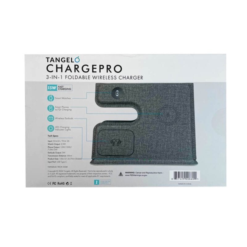 Custom Tangelo ChargePro 3" 1 Foldable Wireless Charger - 7
