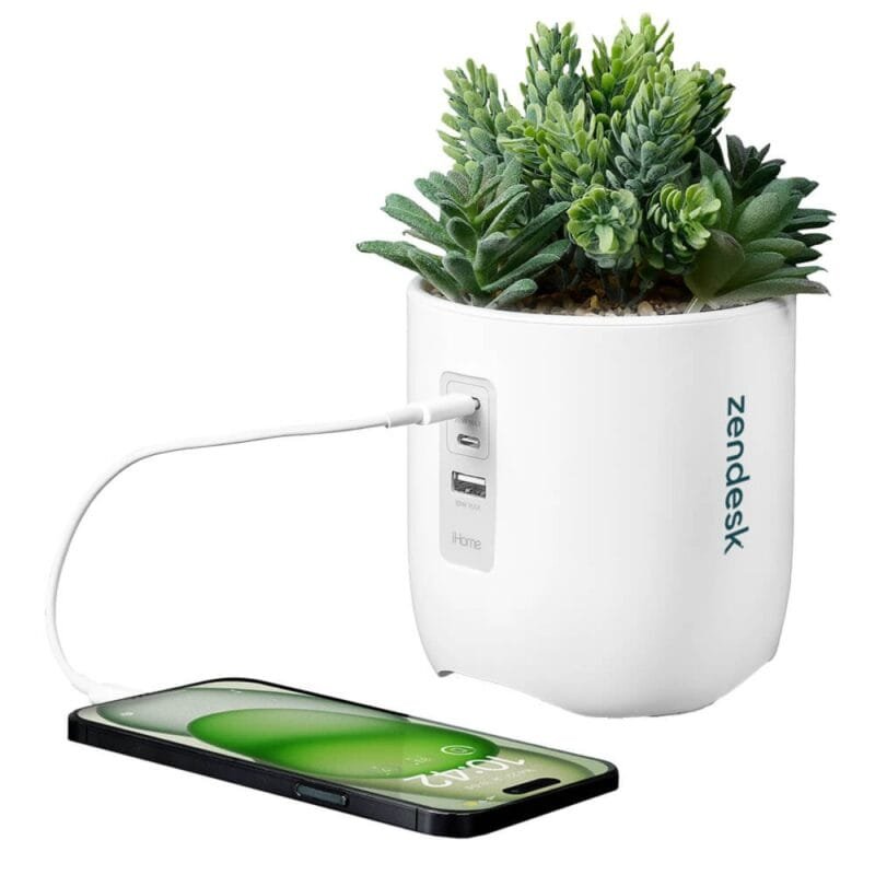 Custom iHome Faux Succulent with USB Charging Station - 4