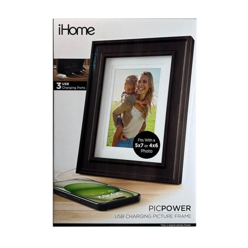 Custom iHome Picture Frame with 3 USB Chargers - 4