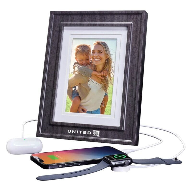 Custom iHome Picture Frame with 3 USB Chargers