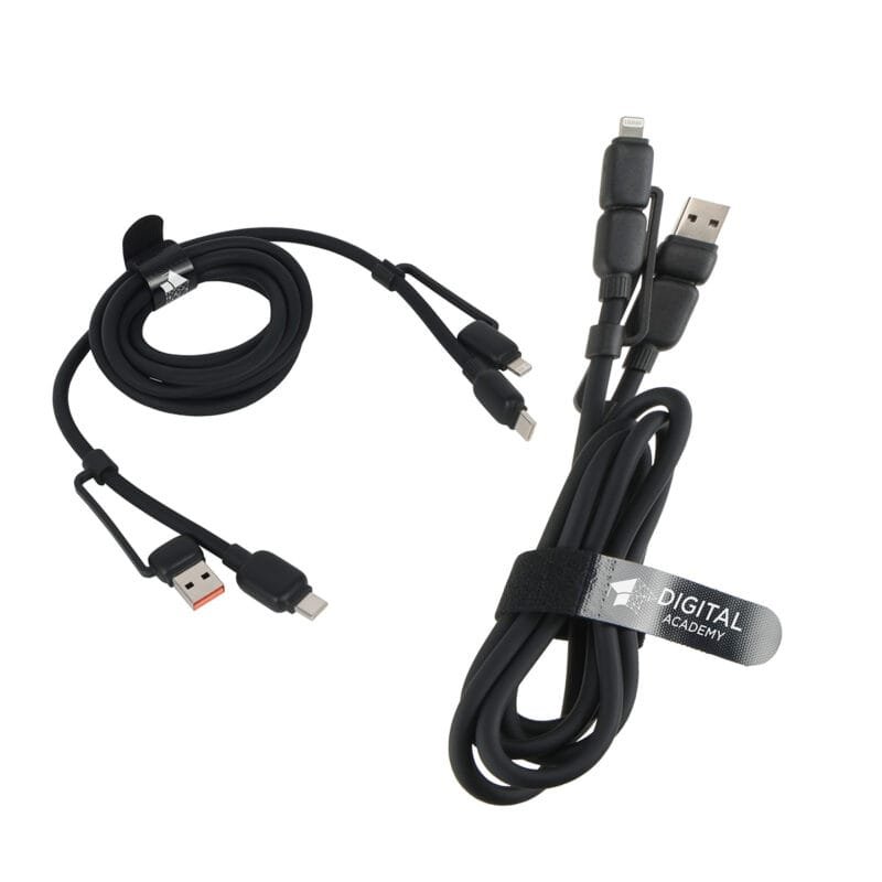 Custom Torque Flex 4-in-1 60W PD 59" Silicone Charging Cable - 2