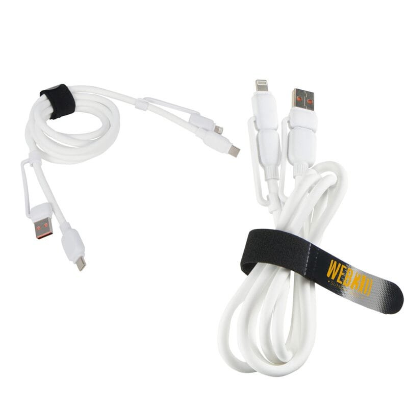 Custom Torque Flex 4-in-1 60W PD 59" Silicone Charging Cable - 6
