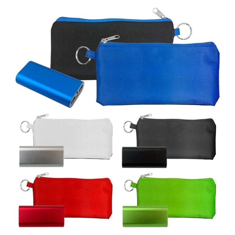 Custom Brushed Metal Tablet Power Bank Kit - 1
