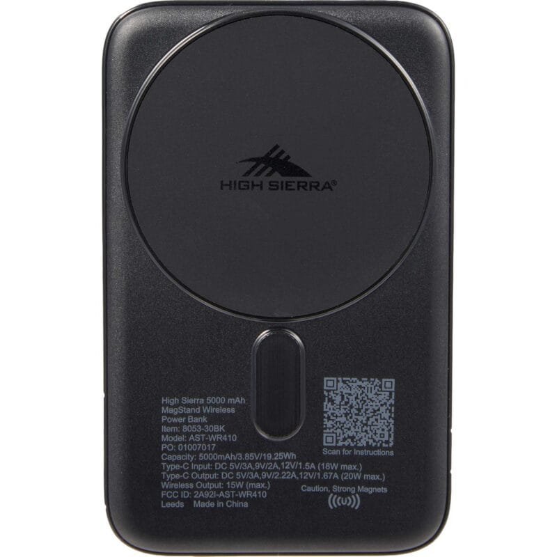 Custom High Sierra 5000 mAh MagStand Wireless Power Bank - 8
