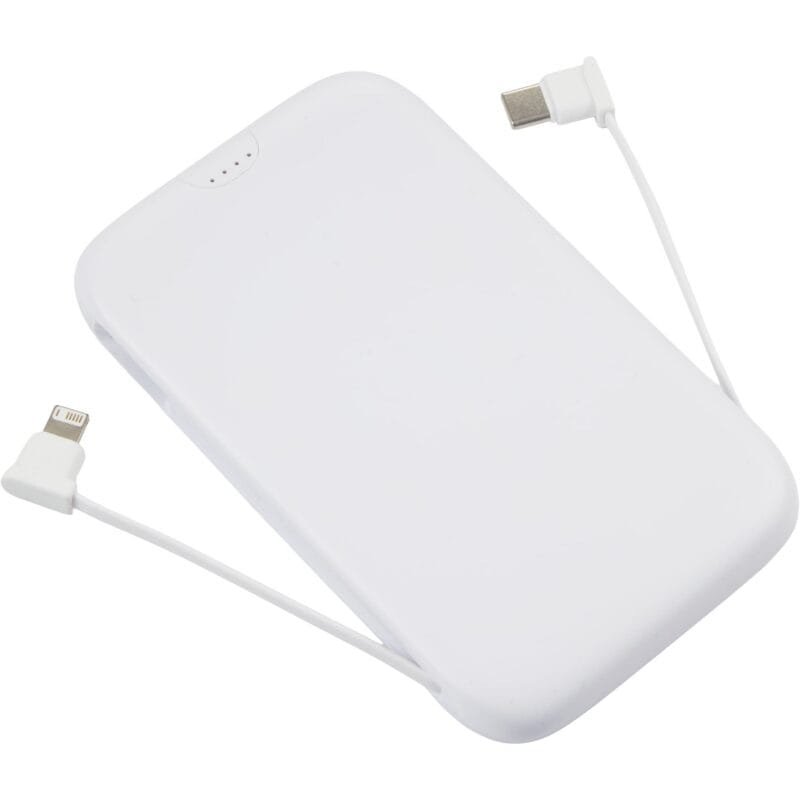Custom UL Listed 5000 20W Power Bank with Integrated Cabl - 5